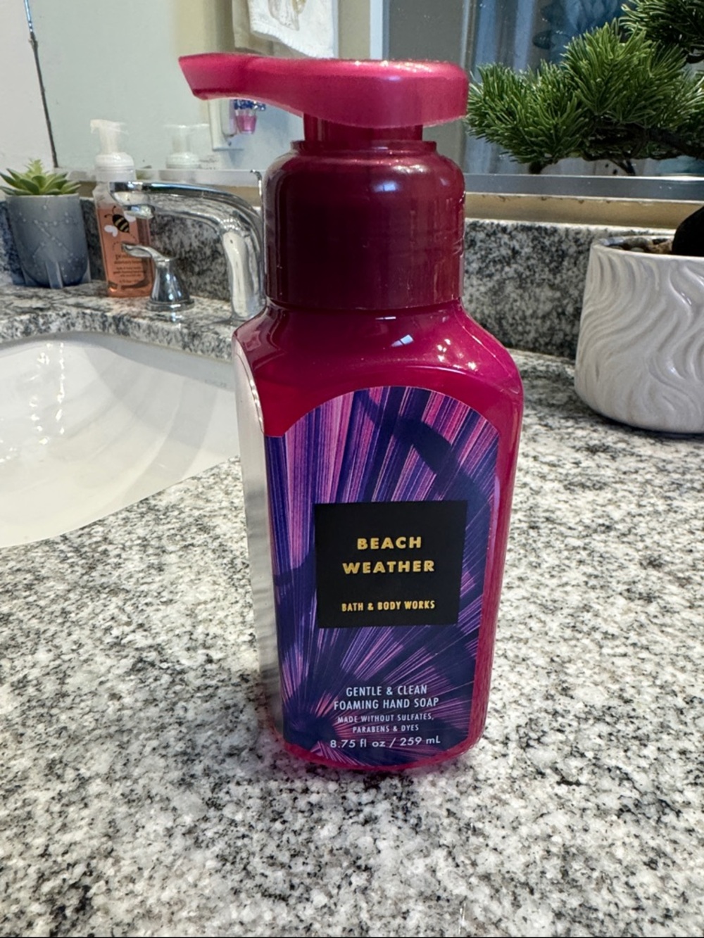 Bath & Body Works Beach Weather Foaming Hand Soap - Magenta & Purple